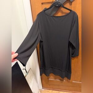 Susan Graver Everyday Black Long Sleeve Dress